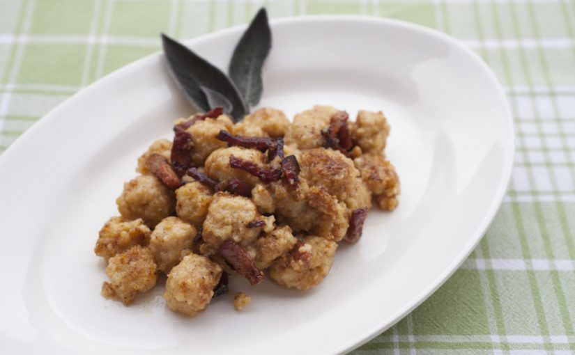 Gnocchi di polenta con la Farina Gialla di Storo e Speck